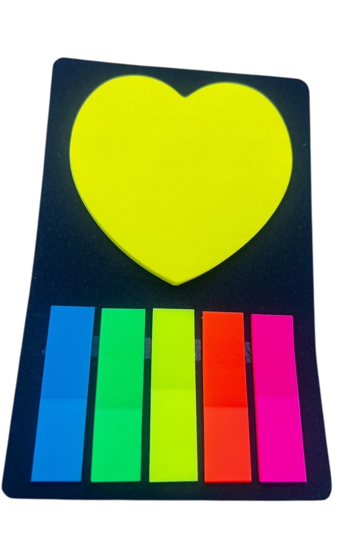 Postit Neon Kalpli & Renkli Şeritli Yapışkan Not Seti