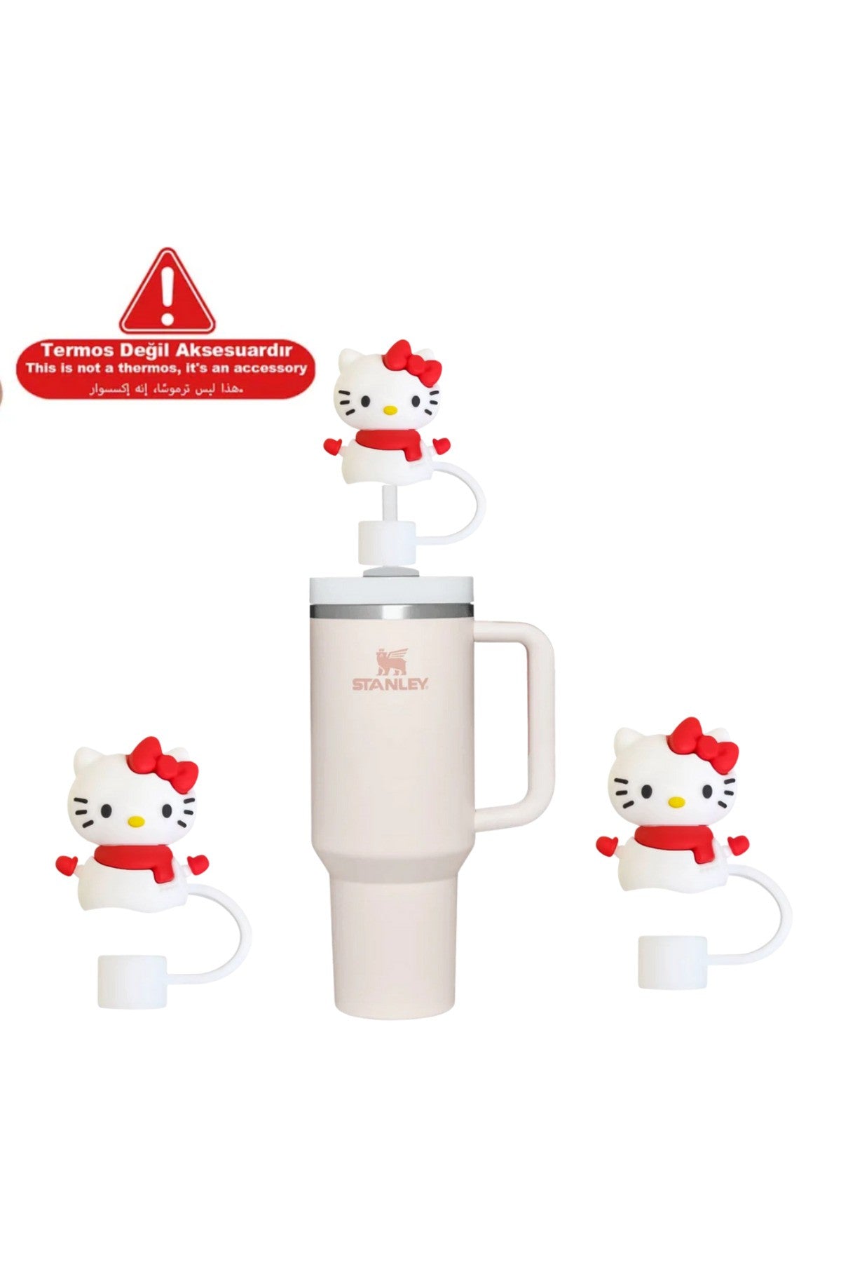 Termos Uyumlu Hello Kitty Aksesuar/ Pipet Koruyucu/Pipet Kılıfı/ Pipet Tıpası 1 Adet 10mm
