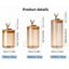 3 Adet (600ml+750ml+1000ml) Kehribar Renkli Cam Kavanoz Geyik Başlıklı