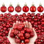 LED Peri Gün Işığı + 12 Adet 3 cm ( Değişik Modeller)Kırmızı Yılbaşı Topu Noel Yılbaşı Parti