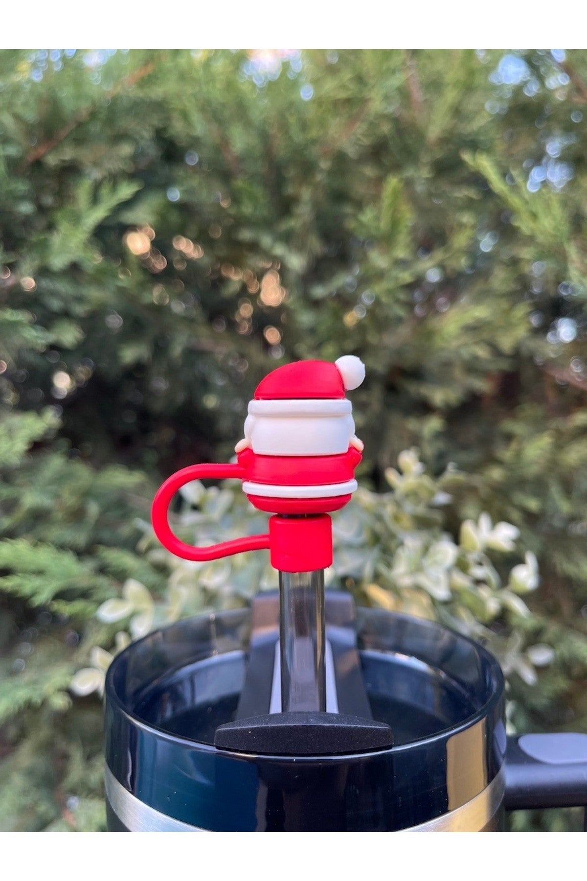 Termos Uyumlu Noel Baba Aksesuar/ Yılbaşı Konseptli Pipet Koruyucu/ Pipet Kılıfı/ Pipet Tıpası
