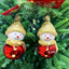 4 Adet Altın Şapkalı Kardan Adam Yılbaşı Süsü Noel Ağaç Süs Parti Dekorasyon