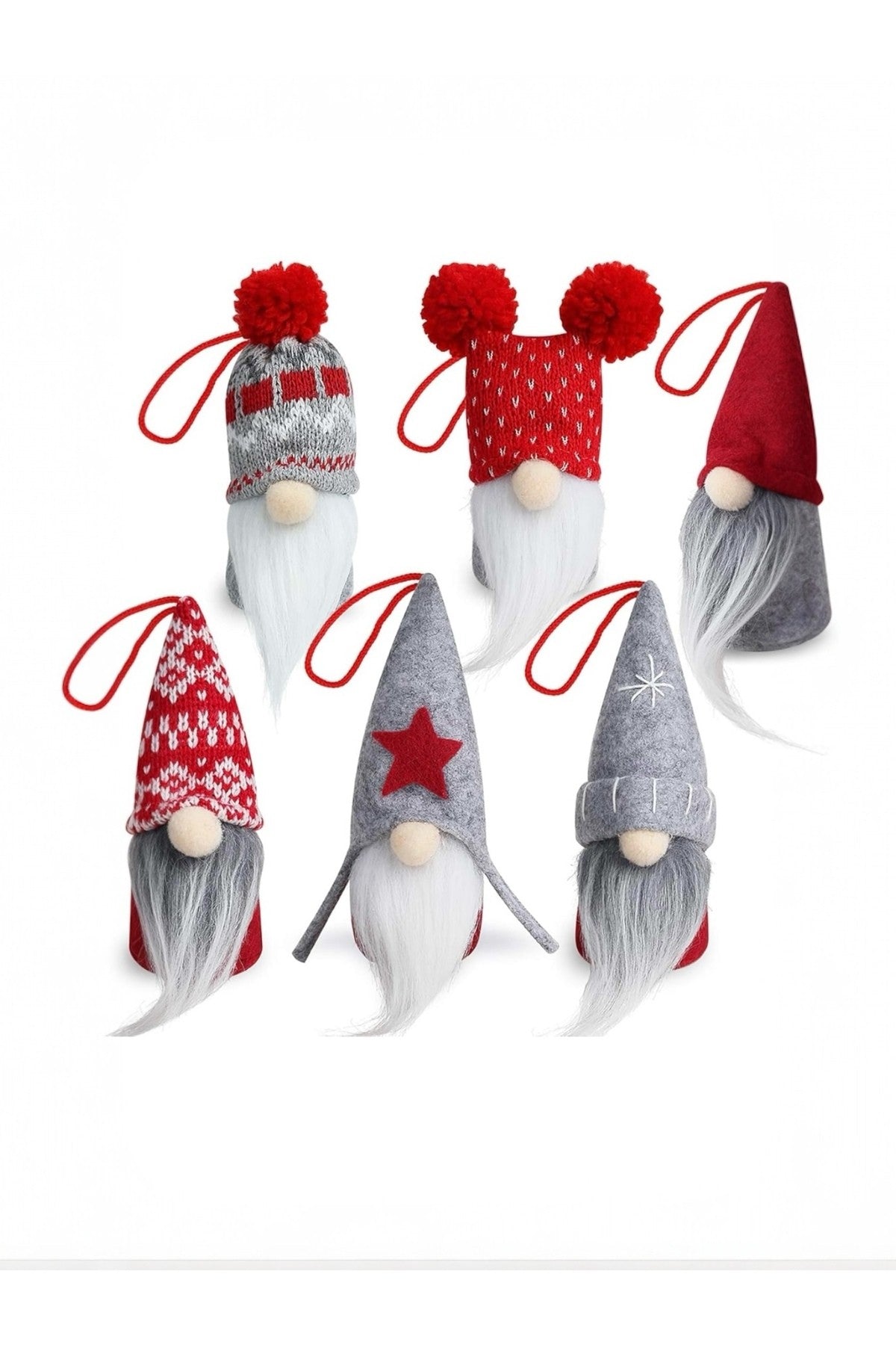 1 Adet (14-16 cm ) Gnome Yılbaşı Noel İskandinav Şans Elf Cücesi Süs Dekorasyon Yılbaşı Ağaç
