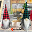 2 Adet Ekose Şapkalı İskandinav Peluş Gnome Yılbaşı Şans Cücesi Süsü Noel Parti Dekorasyon Süs