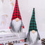 2 Adet Ekose Şapkalı İskandinav Peluş Gnome Yılbaşı Şans Cücesi Süsü Noel Parti Dekorasyon Süs