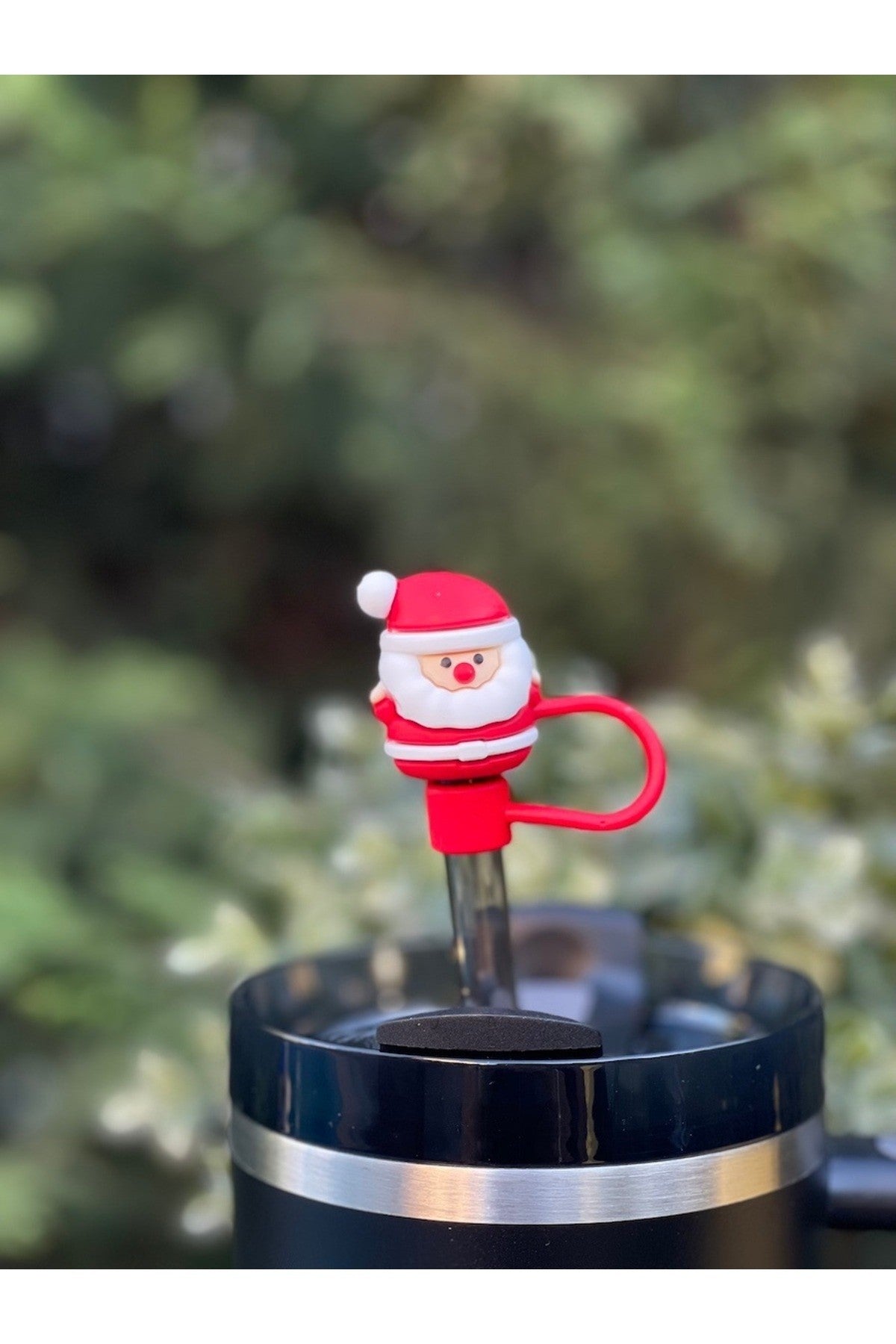 Termos Uyumlu Noel Baba Aksesuar/ Yılbaşı Konseptli Pipet Koruyucu/ Pipet Kılıfı/ Pipet Tıpası