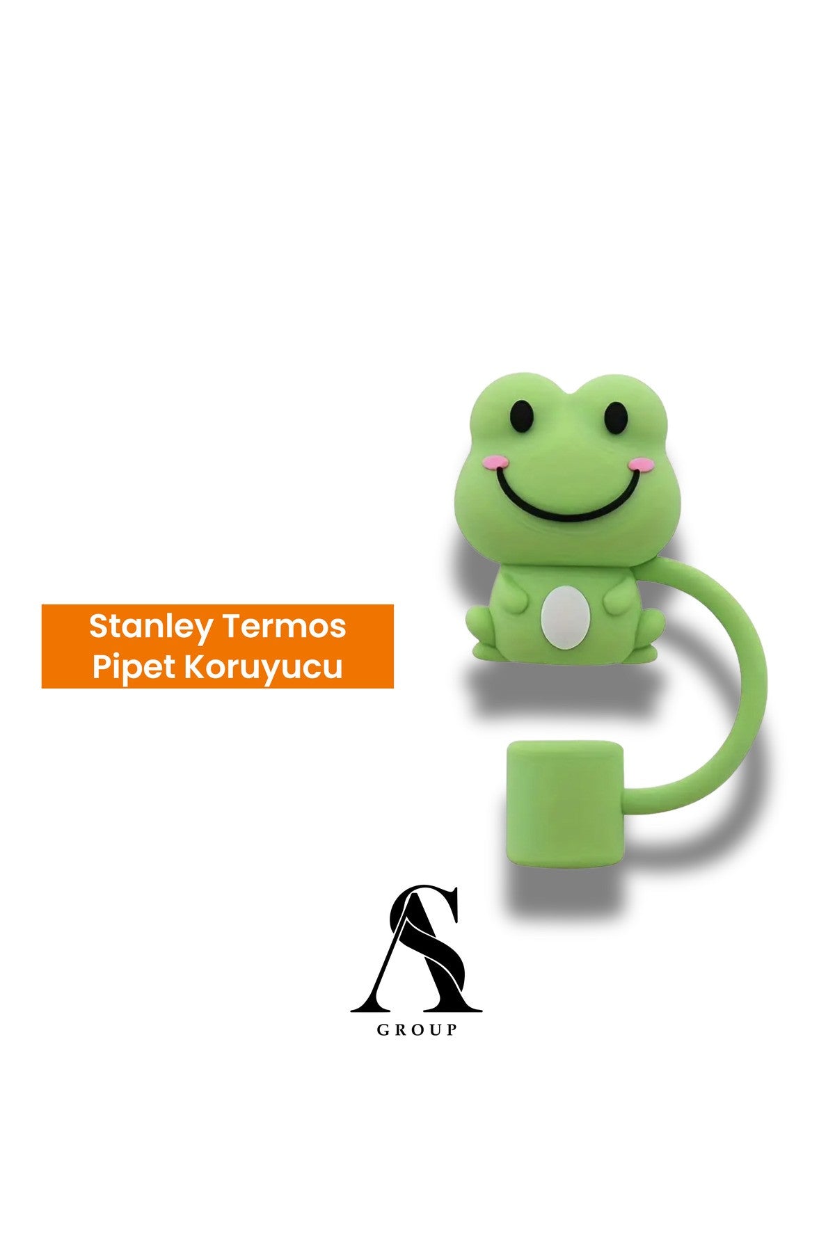Stanly Quencher Termos Uyumlu Kurbağa Figürlü Pipet Koruyucu | Silikon Pipet Kapak