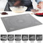 Gri Silikon Yapışmaz Hamur Açma Matı, Ölçekli Hamur Açma Altlığı Masa Tezgah Yüzey Koruyucu 50x40cm
