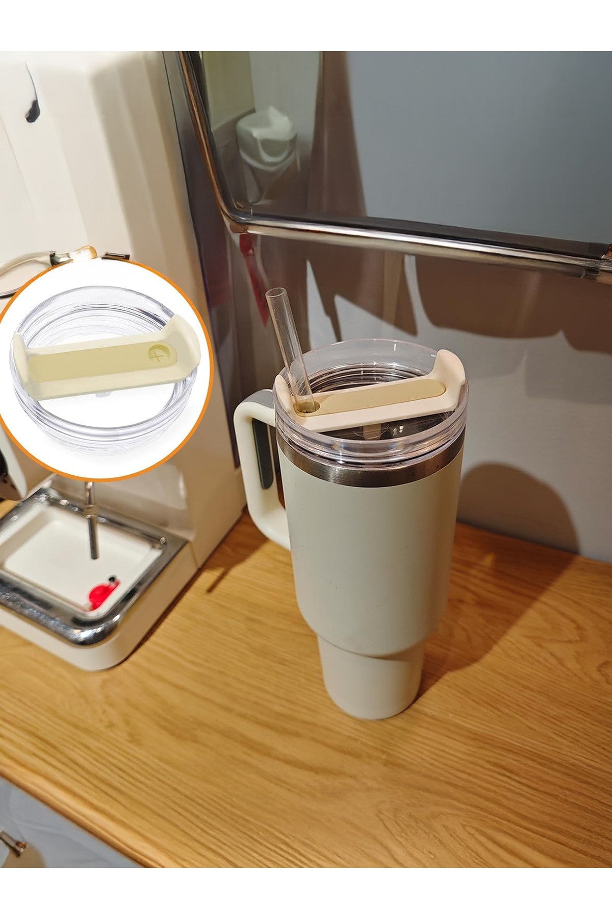 Quencher 40 Oz 1.18 LT Uyumlu Pipetli Termos Kapak - Kapak Quencher Lid