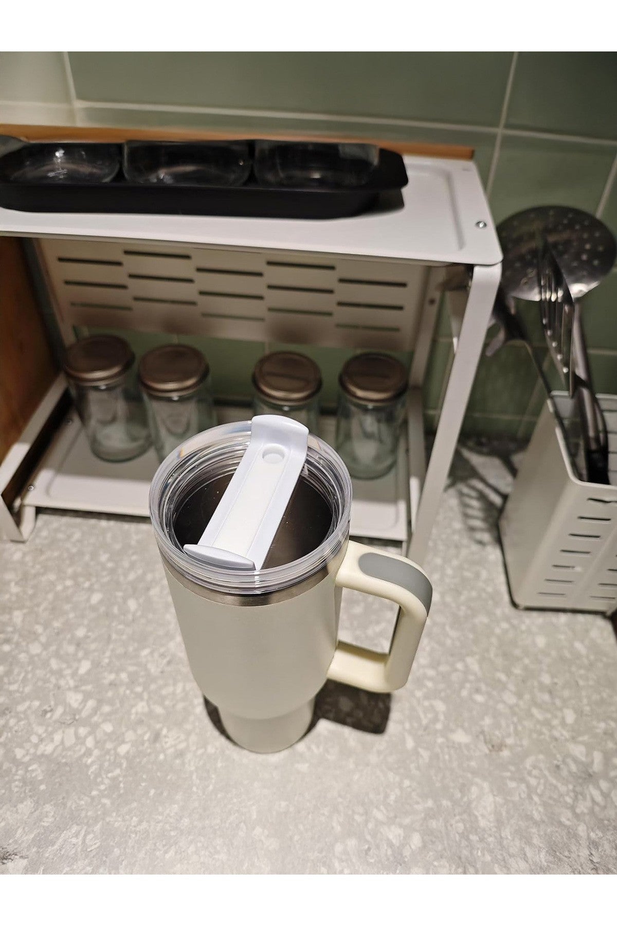 Quencher 40 Oz 1.18 LT Uyumlu Pipetli Termos Kapak - Kapak Quencher Lid
