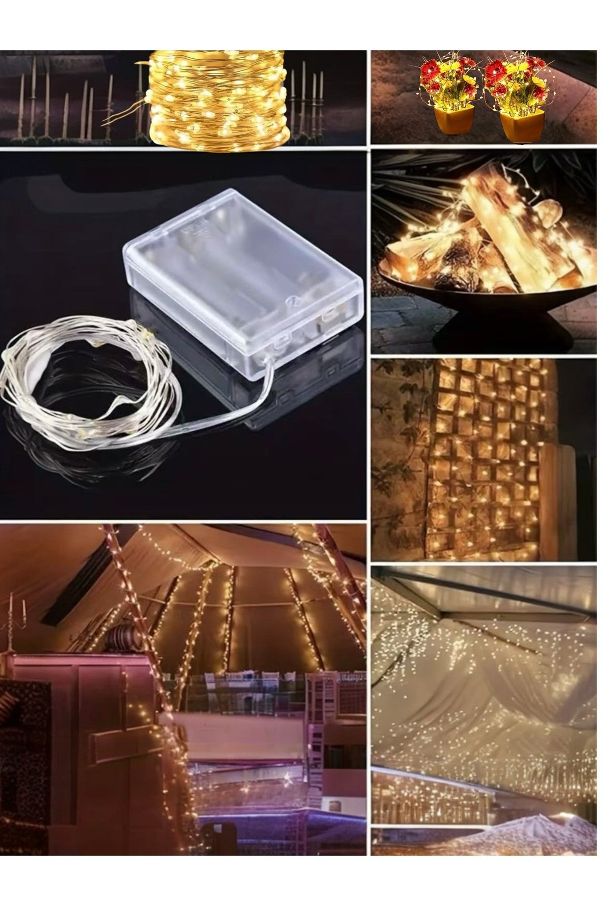 LED 2 metre 20 Lamba Günışığı Yılbaşı Işığı Parti Dekorasyon