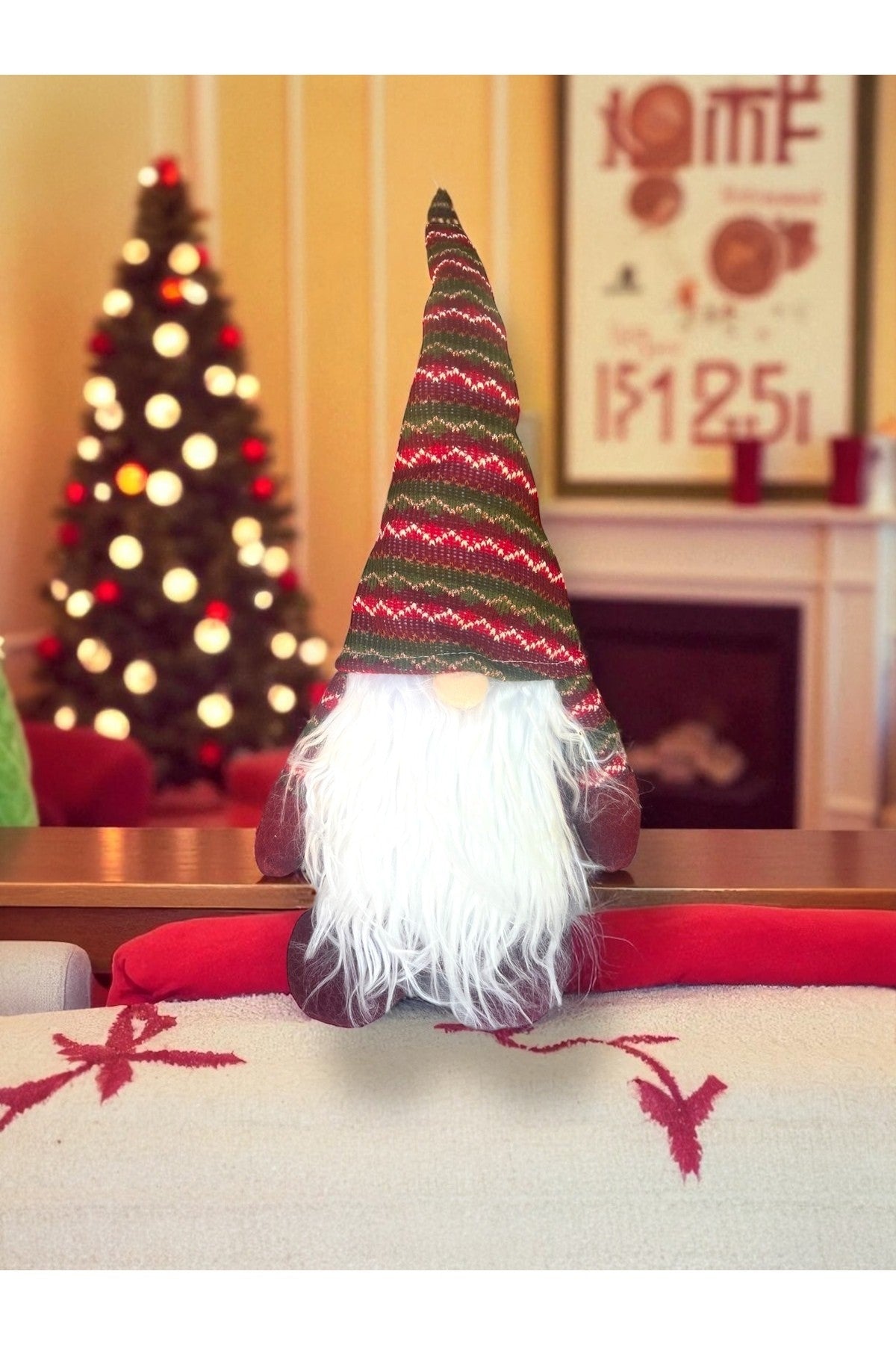 1 Adet 50 cm Gnome Yılbaşı Noel Şans Cücesi Süs Dekorasyon Yılbaşı Ağaç ve Masa Süsü