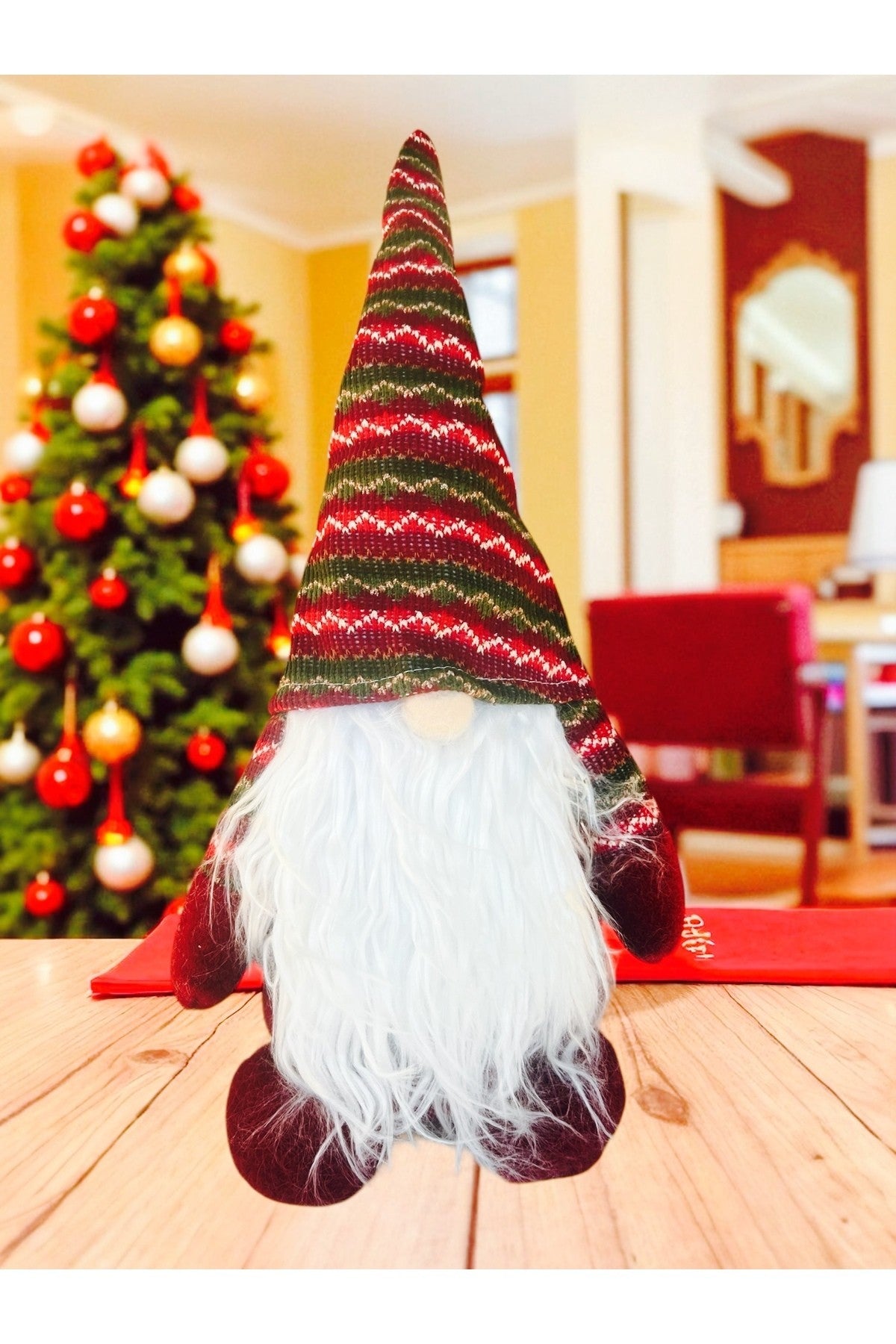 1 Adet 50 cm Gnome Yılbaşı Noel Şans Cücesi Süs Dekorasyon Yılbaşı Ağaç ve Masa Süsü