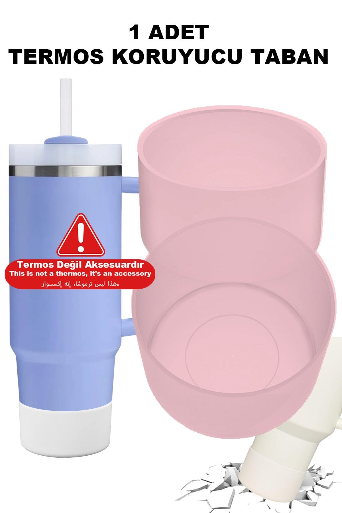 Quencher, Iceflow, Lumin Uyumlu – Yeni Nesil Kalın Silikon Taban Koruyucu Pembe (1 ADET)