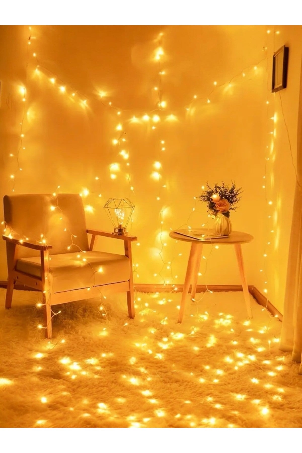 10 mt 100 Ledli Yılbaşı Led Günışığı Usb Girişli Noel Dekorasyon Üç Kademeli