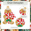 6 Adet (4,5-5 cm ) Noel Süsü Seti Kurabiye Adam Yılbaşı Ağacı Süsü Gingerbread Hediye Ornament