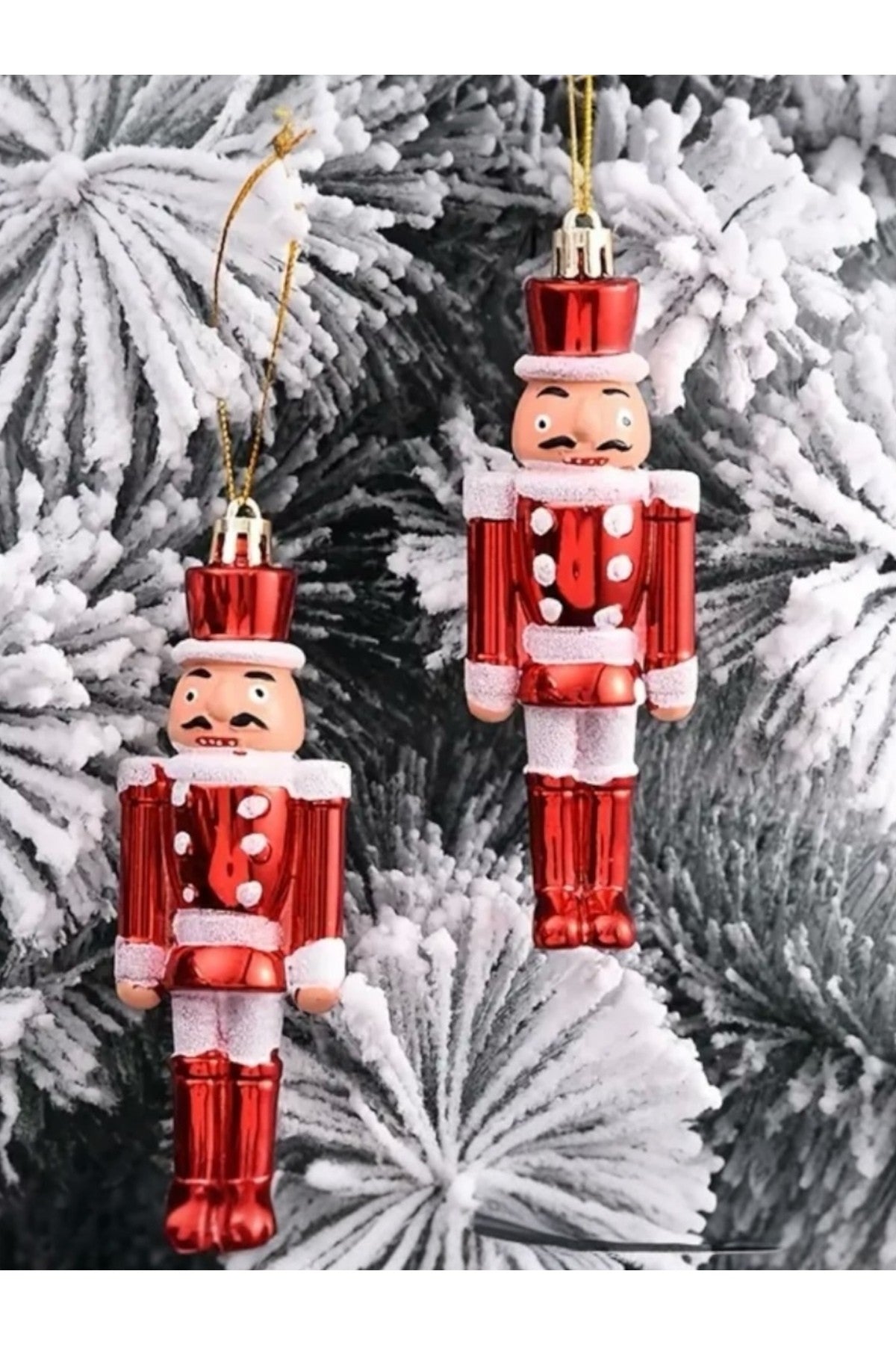 2 Adet Kurşun Asker (12 Cm) Çam Ağacı Süsü, Yılbaşı Süsü Asker, Fındıkkıran Asker Ağaç Süsü