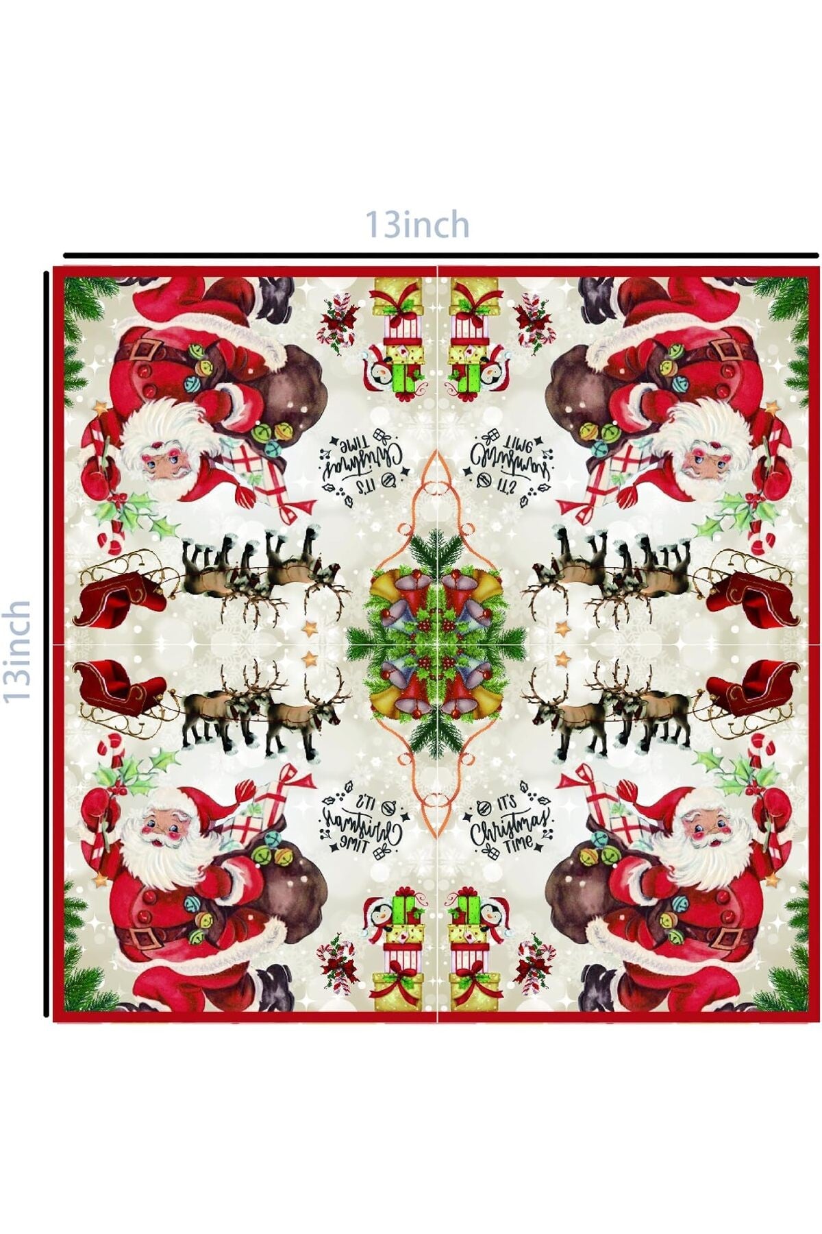 1 Paket (20 Adet) Noel Baba Kar Tanesi Geyikler Kağıt Peçeteler