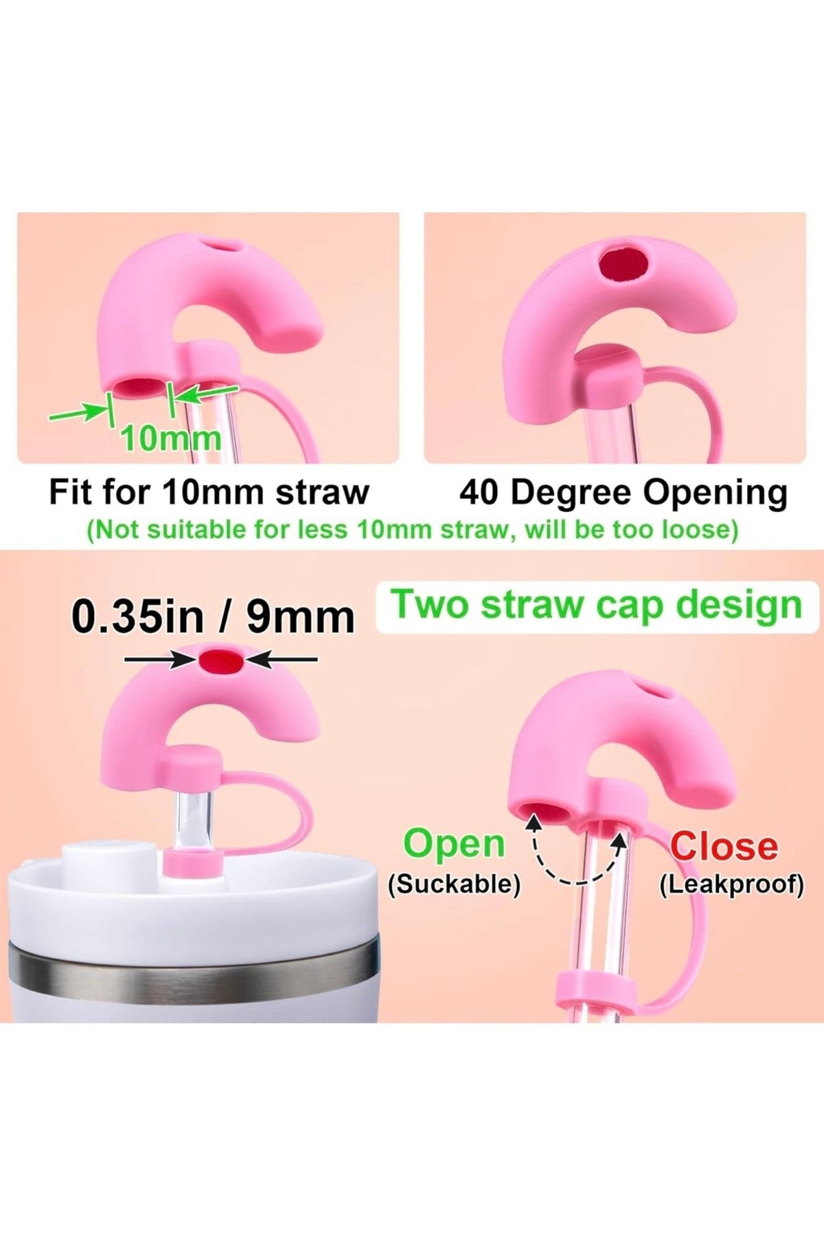Stanly Quencher Uyumlu Anti-Kırışık Silikon Pipet Kapağı – Dudak Kırışık Önleyici