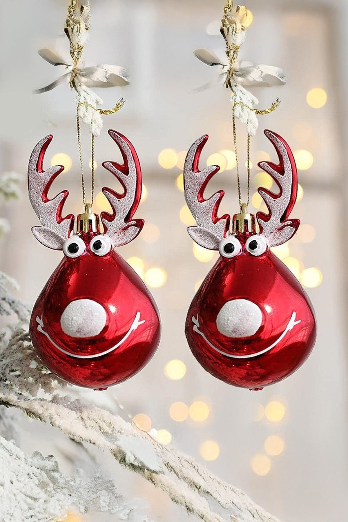 Yılbaşı Süsü Altın Geyik Figürlü Yılbaşı Ağacı Süsü Noel Dekoru Parlak Sevimli Noel Süsü Ağaç
