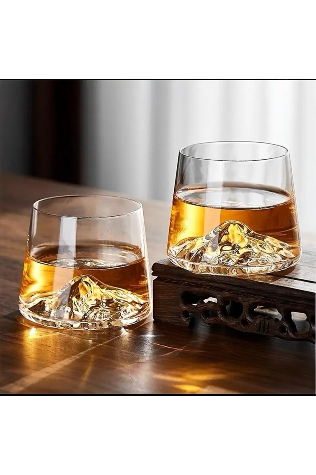 1 Adet Dağ Şeklinde Viski, Şarap, Kokteyl, Bourbon, Sunum Bardağı