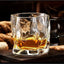 1 Adet Beyaz İrregular İskandinav Tarzı Bükülme Cam Viski, Kokteyl, Bourbon Sunum 236ml