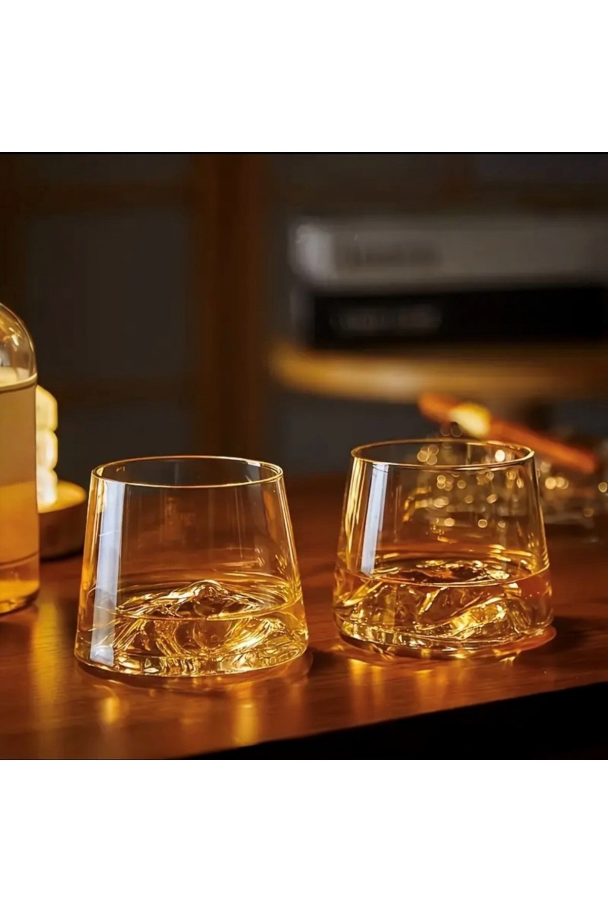1 Adet Dağ Şeklinde Viski, Şarap, Kokteyl, Bourbon, Sunum Bardağı