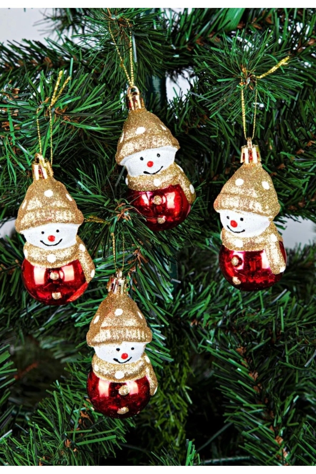 3 Adet Kardan Adam Yılbaşı Çam Ağacı Süsü Parti Noel Süslemeleri