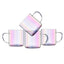 6 Adet ( 8 cm -6 cm ) Gökkuşağı Borosilicate Isıya Dayanıklı Termisil Rainbow Glass Cup