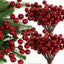 2 Demet ( Bir Demetinde : 6 Adet Vardır ) Mini Uğur Kokina Red Berry Yılbaşı Süsü Dekor Süs T108