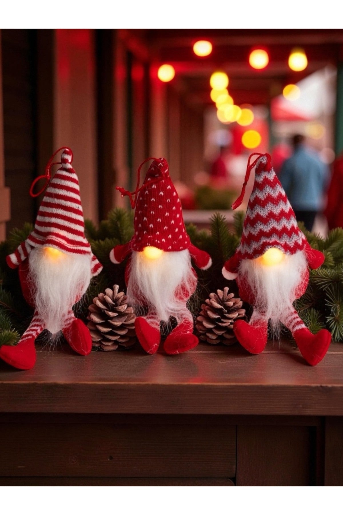 1 Adet 20 cm Gnome Yılbaşı Şans Cüce Hediye Yılbaşı Ağacı Süsü Dekorasyonu