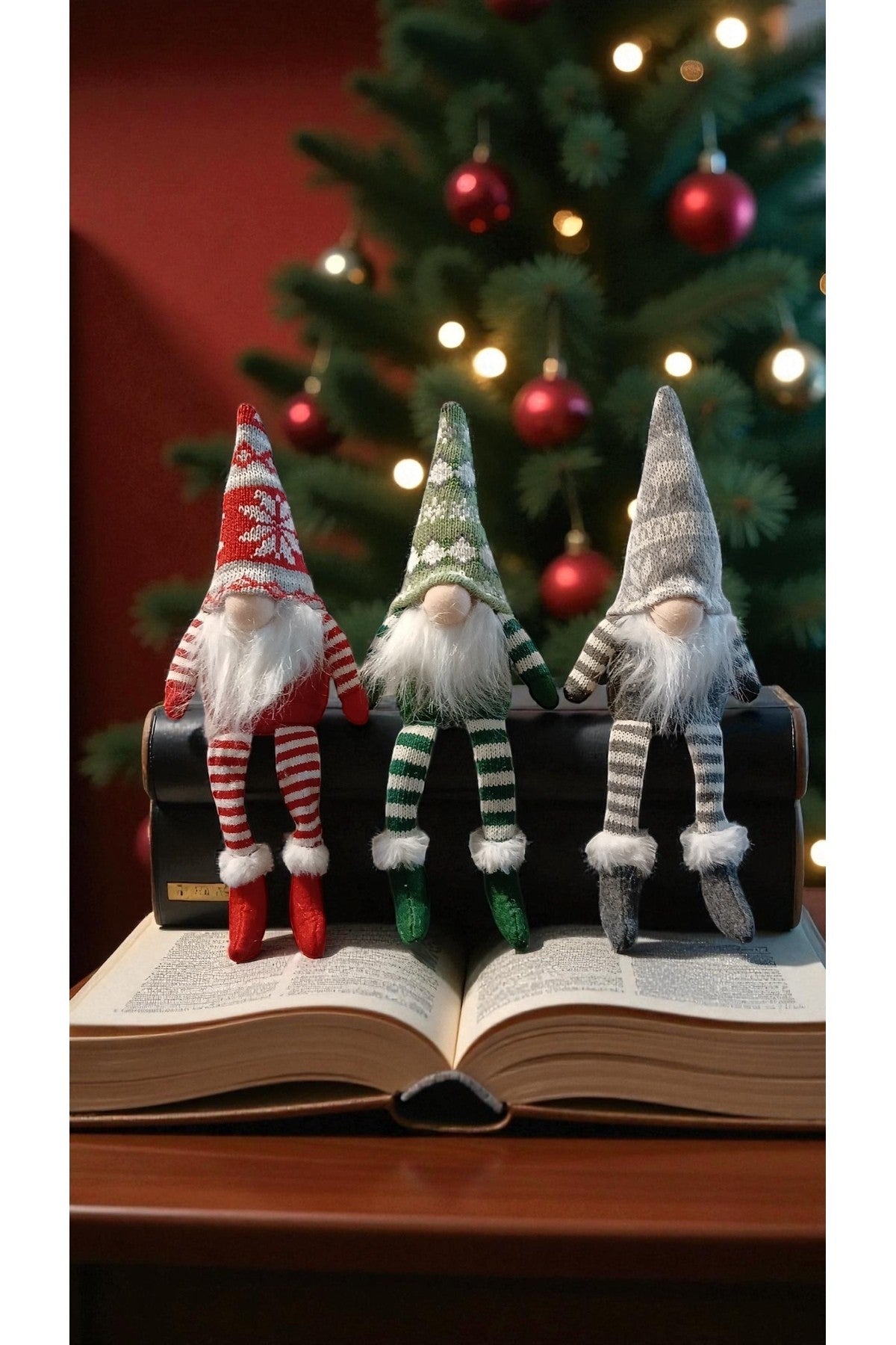 1 Adet Gnome Yılbaşı İskandinav Şans Cücesi Yılbaşı Ağacı Masa Üstü Ev Dekor]