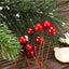 LED Peri Gün Işığı + 24 Adet Mini Uğur Kokina Red Berry Yılbaşı Süsü Gün Işığı