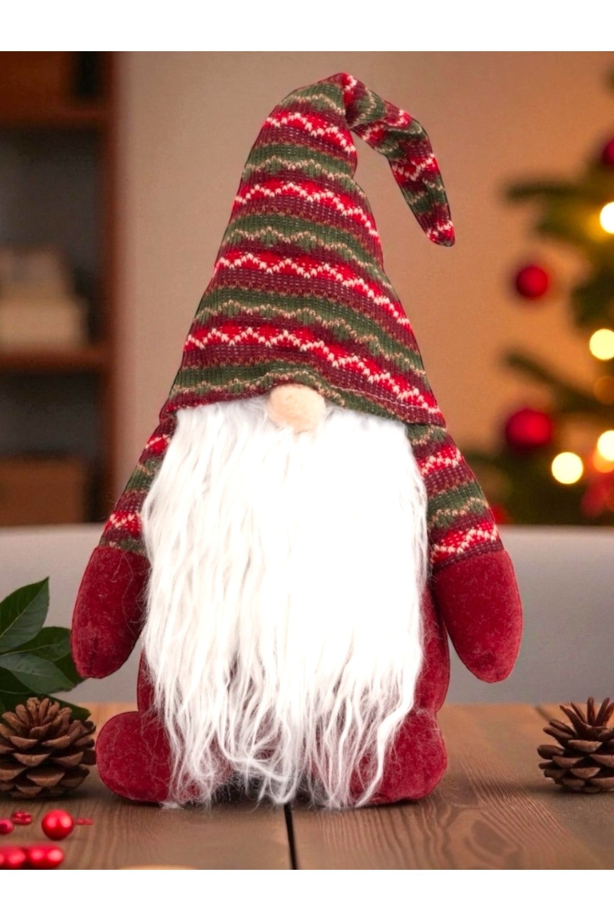 1 Adet 50 cm Gnome Yılbaşı Noel Şans Cücesi Süs Dekorasyon Yılbaşı Ağaç ve Masa Süsü