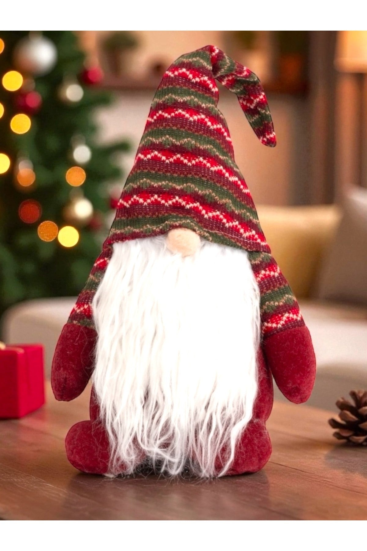 1 Adet 50 cm Gnome Yılbaşı Noel Şans Cücesi Süs Dekorasyon Yılbaşı Ağaç ve Masa Süsü