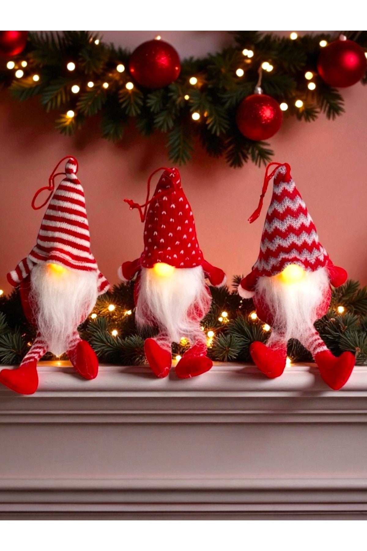 1 Adet 20 cm Gnome Yılbaşı Şans Cüce Hediye Yılbaşı Ağacı Süsü Dekorasyonu