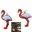 2’li Flamingo Yılbaşı Ağacı Süsü – Kırmızı Noel Ornament – Asılabilir Dekoratif Flamingo Figürü