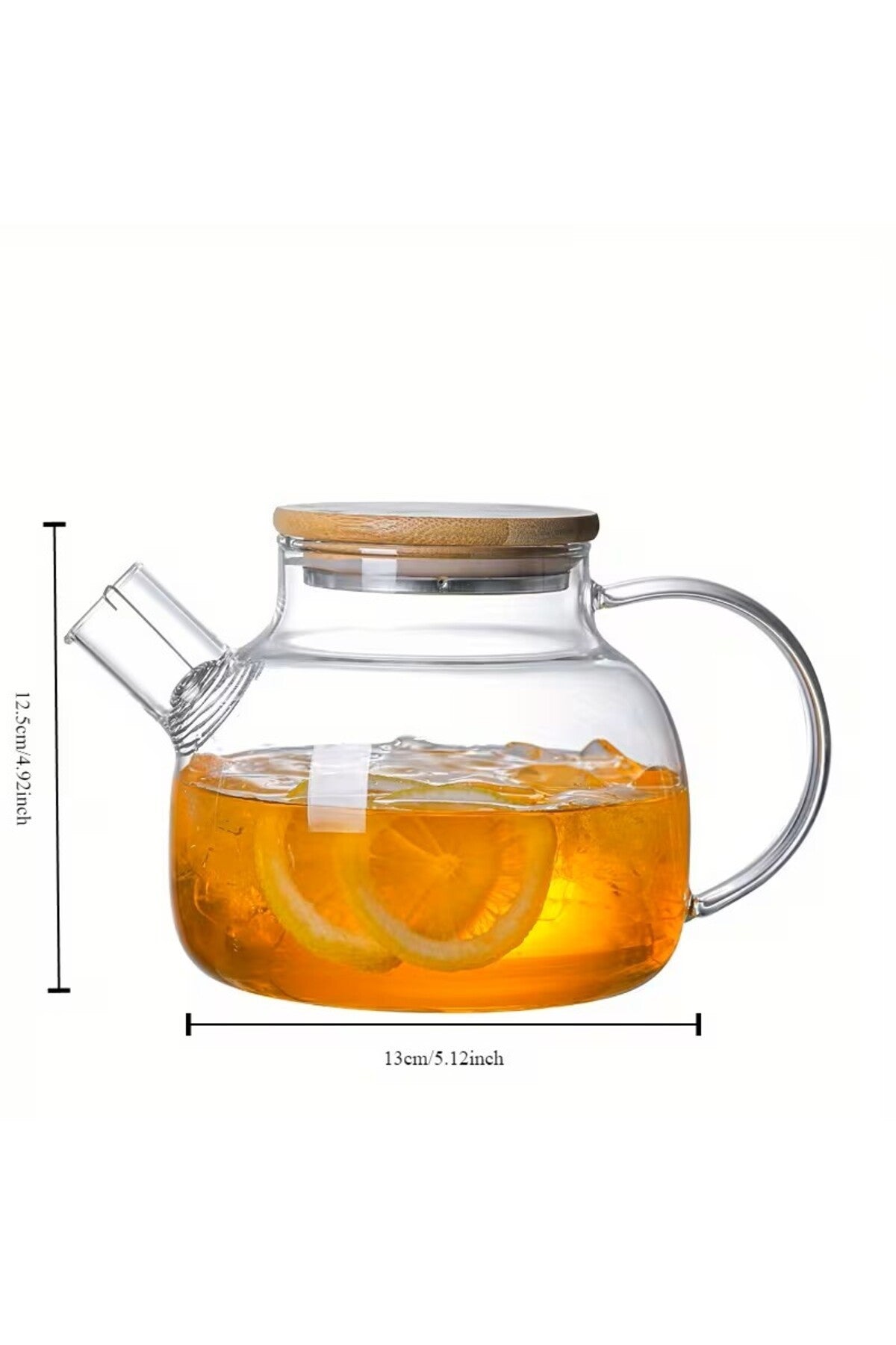 Isıya Dayanıklı 1000 ml Süzgeçli Cam Demlik Bitki Çayları , Borosilikat ,Sürahi