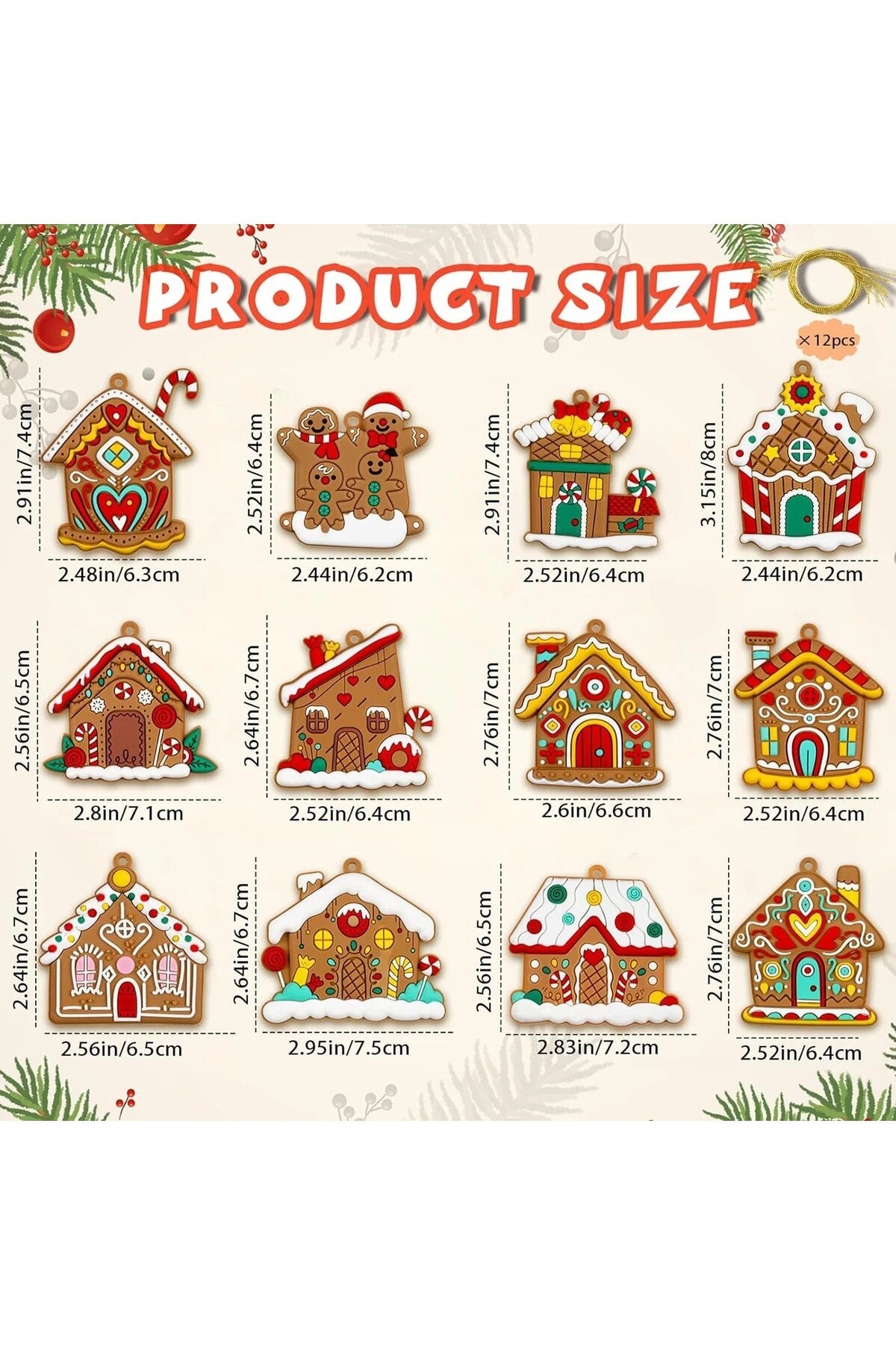 1 Adet Mini Noel Süsleri Kurabiye Ev Yılbaşı Ağacı Süsü Gingerbread Dekoratif Ornament