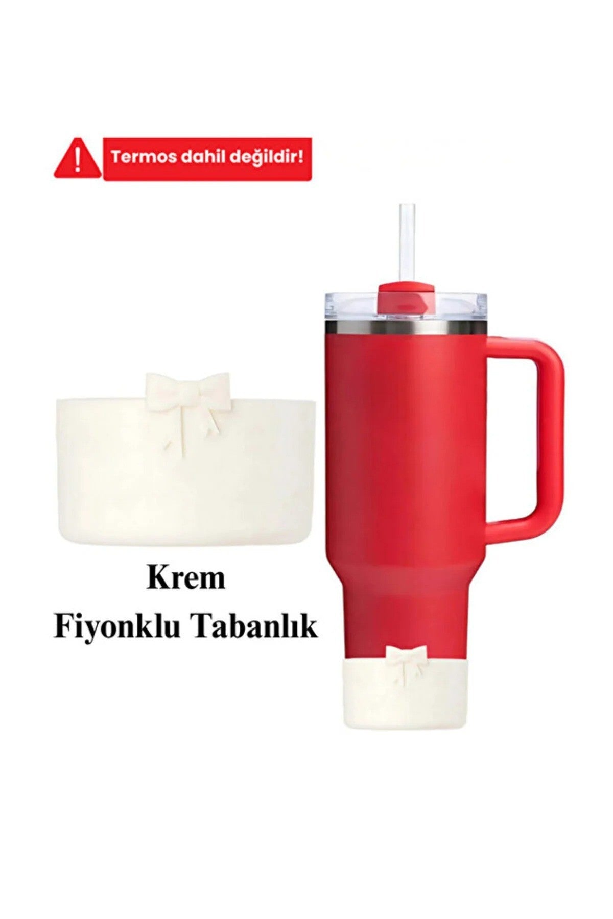 1 Adet Krem Silikon Taban Koruyucu Stnly Quencher 40/30oz Uyumlu Kaymaz Taban Altlık