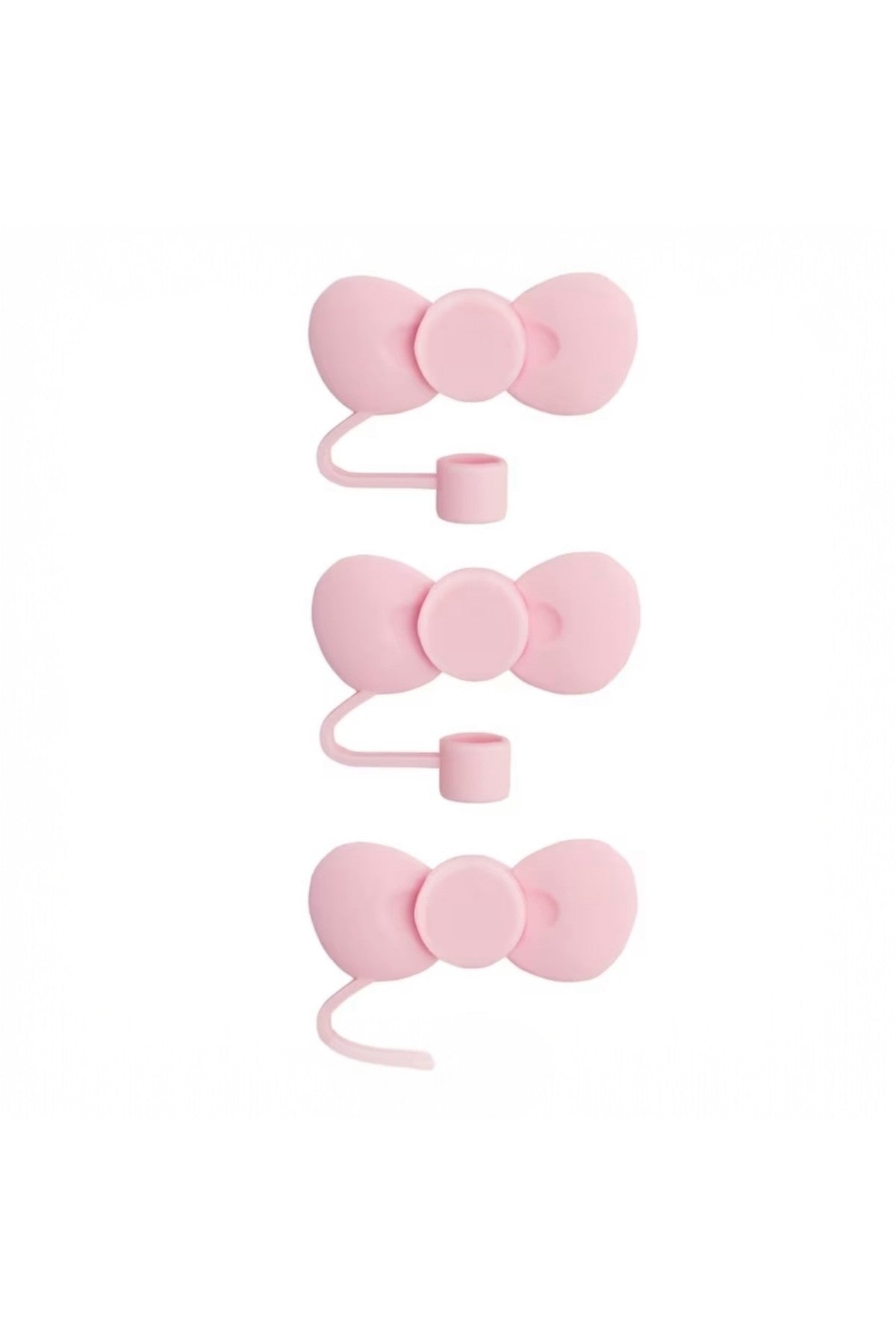 1 Adet Kawaii Tarzı Stanly Quencher için Fiyonk Pipet Başlığı - 9-10 mm Pipetlerle Uyumlu Silikon