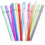 Halkalı Stanly Qencher Tritan Pipet- 30 cm - 4 Adet Renkli Pipet + 1 Temizleme Fırçası