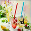 30 cm Stenley Quencher Uyumlu Simli Halkalı 4'lü Tritan Pipet Seti + Temizleme Fırçası - 40oz Stanly Quencher Uyumlu