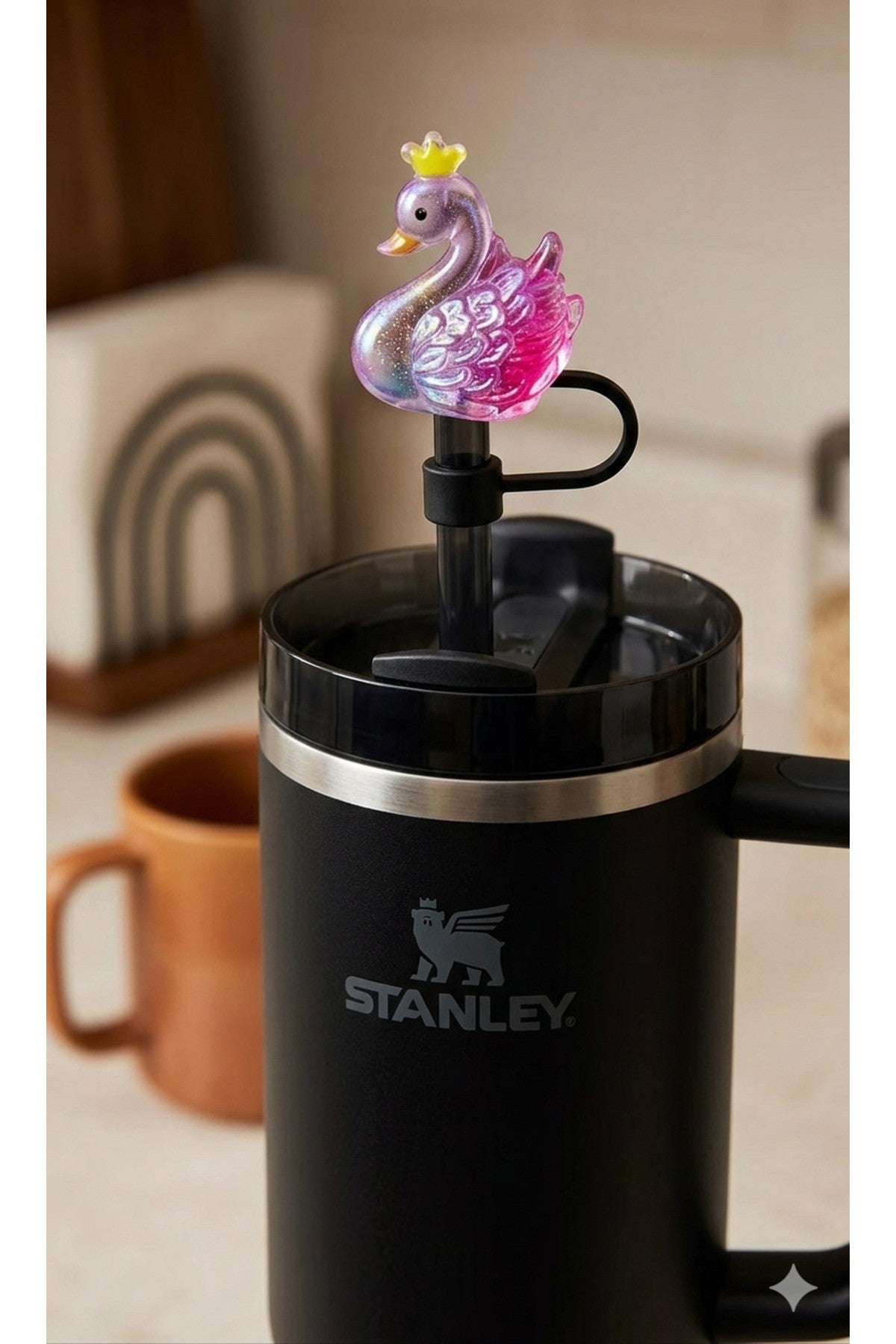 Kraliçe Kuğu Stanly Quencher Pipet Tıpası Quencher Pipet Kapağı