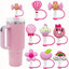 1 Adet Stenley Quencher Uyumlu Sevimli (10MM) Pipet Tıpası/ Kapağı Pembe