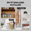 1 Adet Şeffaf Akrilik Buzdolabı Düzenleyici - Mutfak, Banyo, Dolap İçi Düzenleme Kutusu Organizer