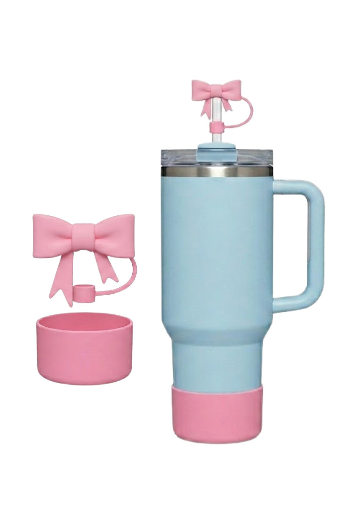 1 Adet Pembe Silikon Taban Koruyucu Stnly Quencher 30/40oz Uyumlu Kaymaz Taban Altlık