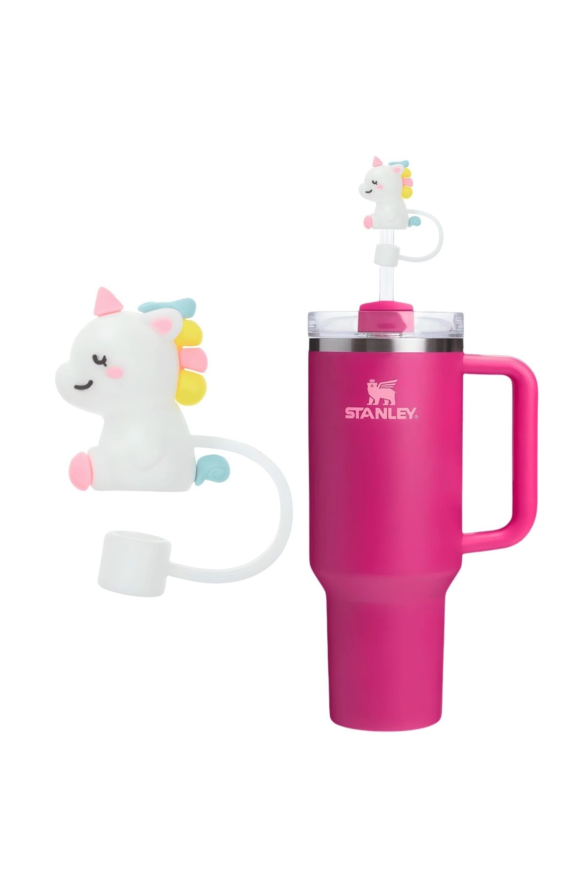 1 Adet 10 mm Stenley Quencher İçin Unicorn Pipet Ucu, Silikon Pipet Tıpası ve Koruyucu Kapak