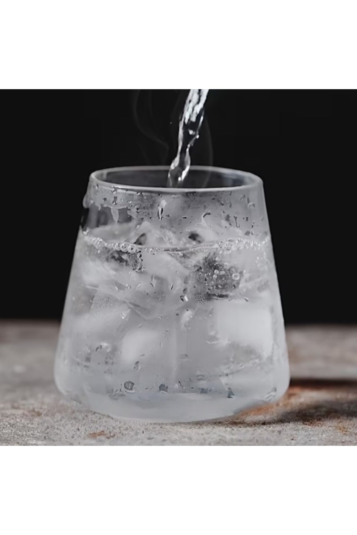 1 Adet Şeffaf Premium Borosilikat Cam Bardak - Fuji Volkan Tasarımlı Estetik Su ve Kahve Bardağı - Isıya Dayanıklı