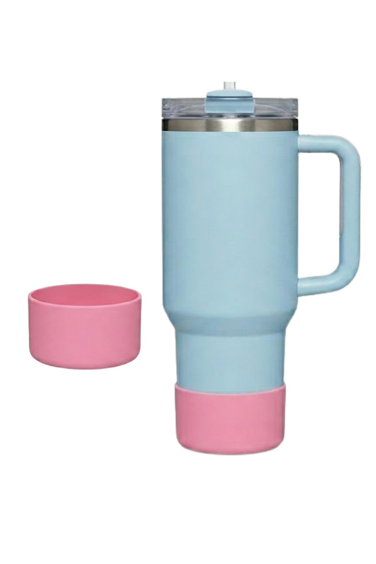 1 Adet Pembe Silikon Taban Koruyucu Stnly Quencher 30/40oz Uyumlu Kaymaz Taban Altlık